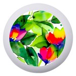 Watercolor Flowers Leaves Foliage Nature Floral Spring Dento Box with Mirror