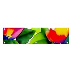 Watercolor Flowers Leaves Foliage Nature Floral Spring Banner and Sign 4  x 1 