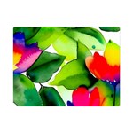 Watercolor Flowers Leaves Foliage Nature Floral Spring Premium Plush Fleece Blanket (Mini)