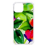 Watercolor Flowers Leaves Foliage Nature Floral Spring iPhone 14 TPU UV Print Case