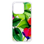 Watercolor Flowers Leaves Foliage Nature Floral Spring iPhone 14 Pro TPU UV Print Case