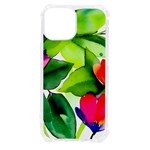 Watercolor Flowers Leaves Foliage Nature Floral Spring iPhone 13 mini TPU UV Print Case