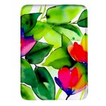 Watercolor Flowers Leaves Foliage Nature Floral Spring Rectangular Glass Fridge Magnet (4 pack)