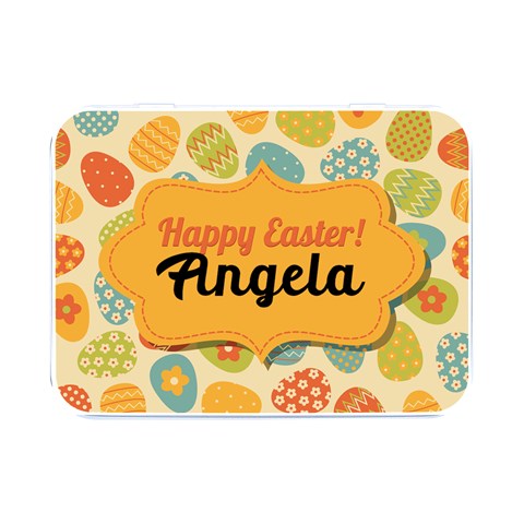 Personalized Easter Name Flip Top Metal Box Flip Top Metal Box (Silver)   from ArtsNow.com Front