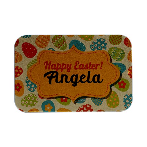 Personalized Easter Name Open Lip Metal Box Open Lid Metal Box (Silver)   from ArtsNow.com Front