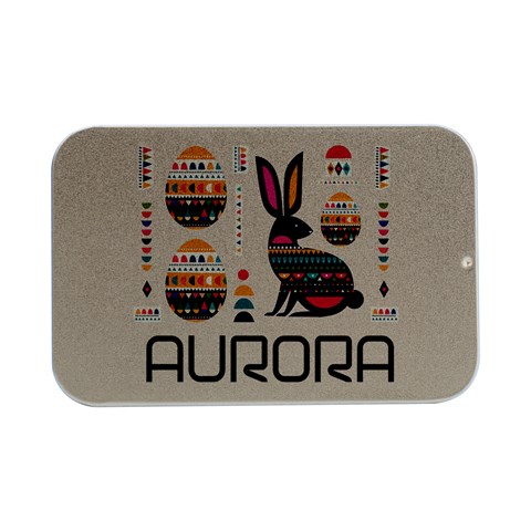 Personalized Easter Name Open Lip Metal Box Open Lid Metal Box (Silver)   from ArtsNow.com Front