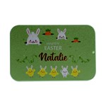 Personalized Easter Name Open Lip Metal Box Open Lid Metal Box (Silver)  