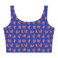 Cute sketchy monsters motif pattern Midi Sleeveless Dress from ArtsNow.com Top Back