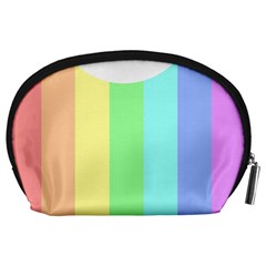 Rainbow Cloud Background Pastel Template Multi Coloured Abstract Accessory Pouch (Large) from ArtsNow.com Back