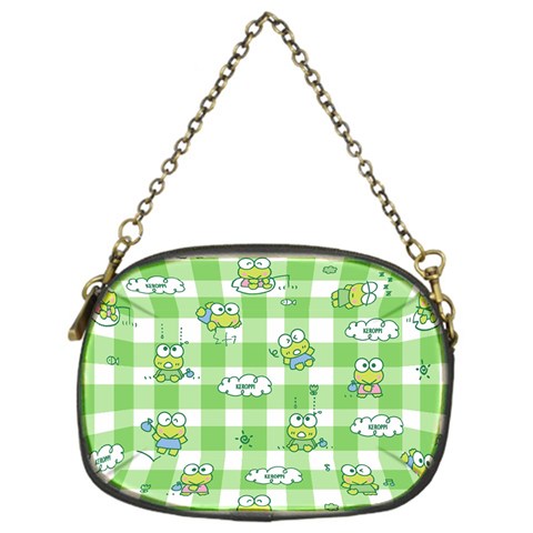 Frog Cartoon Pattern Cloud Animal Cute Seamless Chain Purse (One Side) from ArtsNow.com Front