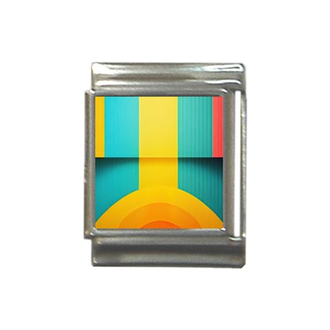 Colorful Rainbow Pattern Digital Art Abstract Minimalist Minimalism Italian Charm (13mm) from ArtsNow.com Front