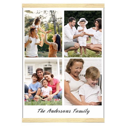 Personalized 4 Photos Hanging Canvas Print Hanging Canvas Prints 16  x 22  from ArtsNow.com Front