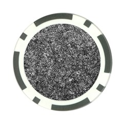 Black and white Abstract expressive print Poker Chip Card Guard from ArtsNow.com Front