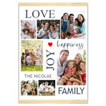 Personalized 7 Photos Family Name Hanging Canvas Print Hanging Canvas Prints 16  x 22 