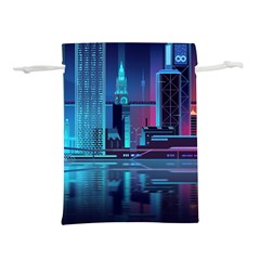 Digital Art Artwork Illustration Vector Buiding City Lightweight Drawstring Pouch (M) from ArtsNow.com Front