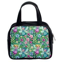 Fairies Fantasy Background Wallpaper Design Flowers Nature Colorful Classic Handbag (Two Sides) from ArtsNow.com Front