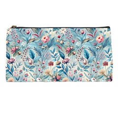 Floral Background Wallpaper Flowers Bouquet Leaves Herbarium Seamless Flora Bloom Pencil Case from ArtsNow.com Front