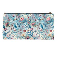 Floral Background Wallpaper Flowers Bouquet Leaves Herbarium Seamless Flora Bloom Pencil Case from ArtsNow.com Back