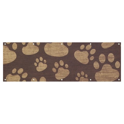 Paws Patterns, Creative, Footprints Patterns Banner and Sign 12  x 4  from ArtsNow.com Front