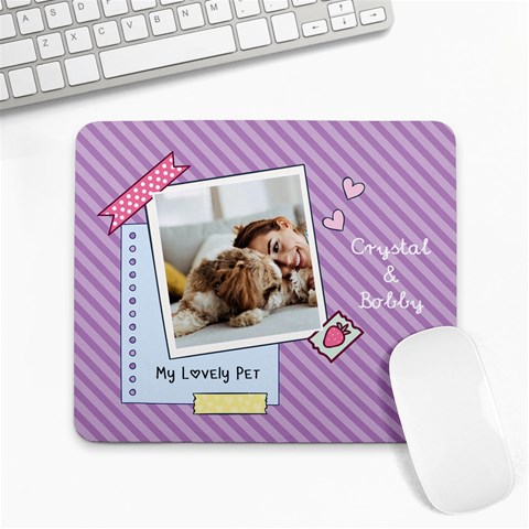 Memo style Personalized Photo Name Mousepad Collage Mousepad from ArtsNow.com 9.25 x7.75  Mousepad - 1