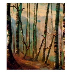 Woodland Woods Forest Trees Nature Outdoors Mist Moon Background Artwork Book Duvet Cover Double Side (King Size) from ArtsNow.com Back