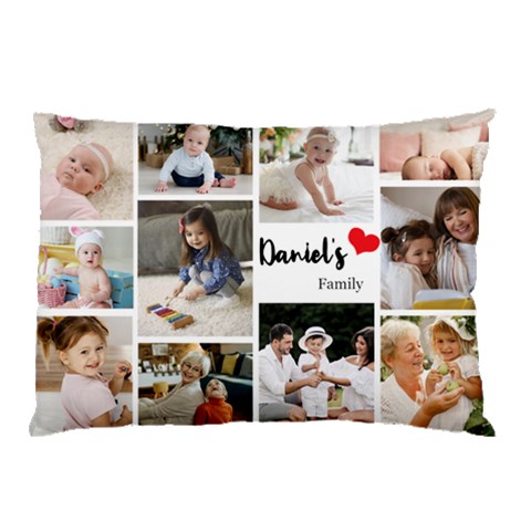 Personalized Photo Family Name Any Text Pillow Case Pillow Case (Two Sides) from ArtsNow.com Back