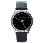 Fantastico Original Round Leather Watch (Silver Rim)