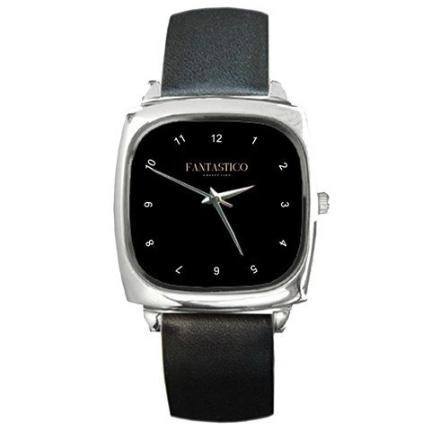 Fantastico Original Square Leather Watch from ArtsNow.com Front