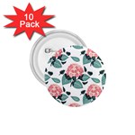 Flowers Hydrangeas 1.75  Buttons (10 pack)