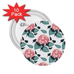 Flowers Hydrangeas 2.25  Buttons (10 pack) 