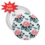 Flowers Hydrangeas 2.25  Buttons (100 pack) 