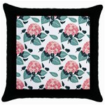 Flowers Hydrangeas Throw Pillow Case (Black)