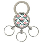 Flowers Hydrangeas 3-Ring Key Chain