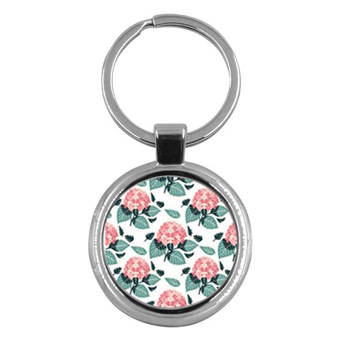 Flowers Hydrangeas Key Chain (Round) from ArtsNow.com Front