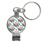 Flowers Hydrangeas Nail Clippers Key Chain