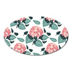 Flowers Hydrangeas Oval Magnet