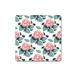 Flowers Hydrangeas Square Magnet