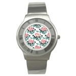 Flowers Hydrangeas Stainless Steel Watch