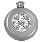 Flowers Hydrangeas Round Hip Flask (5 oz)