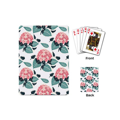 Flowers Hydrangeas Playing Cards Single Design (Mini) from ArtsNow.com Back