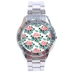 Flowers Hydrangeas Stainless Steel Analogue Watch