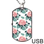 Flowers Hydrangeas Dog Tag USB Flash (Two Sides)