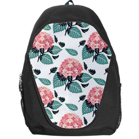 Flowers Hydrangeas Backpack Bag from ArtsNow.com Front