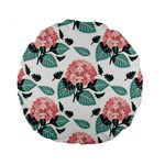 Flowers Hydrangeas Standard 15  Premium Round Cushions