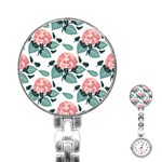 Flowers Hydrangeas Stainless Steel Nurses Watch