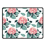 Flowers Hydrangeas Two Sides Fleece Blanket (Small)