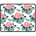 Flowers Hydrangeas Two Sides Fleece Blanket (Medium)