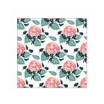 Flowers Hydrangeas Satin Bandana Scarf 22  x 22 