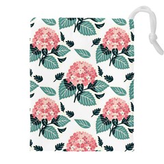 Flowers Hydrangeas Drawstring Pouch (4XL) from ArtsNow.com Front