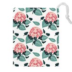 Flowers Hydrangeas Drawstring Pouch (4XL)